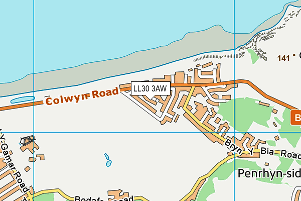 LL30 3AW map - OS VectorMap District (Ordnance Survey)