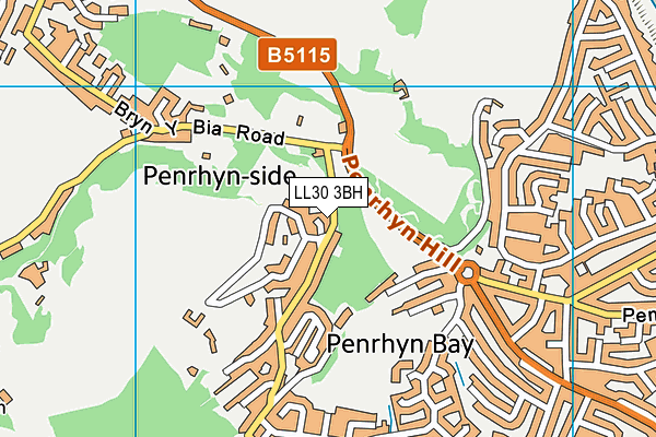 LL30 3BH map - OS VectorMap District (Ordnance Survey)