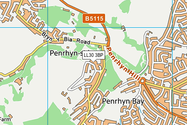 LL30 3BP map - OS VectorMap District (Ordnance Survey)