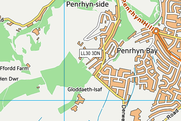 LL30 3DN map - OS VectorMap District (Ordnance Survey)