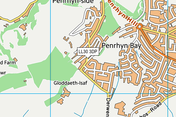 LL30 3DP map - OS VectorMap District (Ordnance Survey)