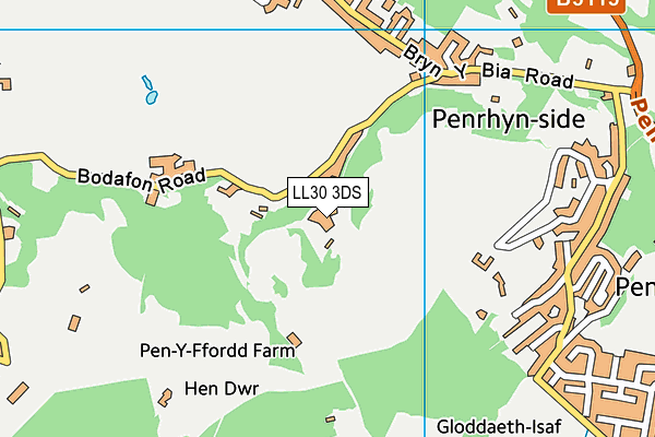 LL30 3DS map - OS VectorMap District (Ordnance Survey)
