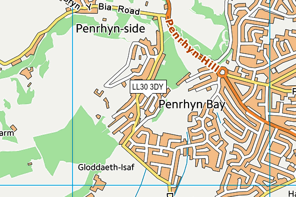 LL30 3DY map - OS VectorMap District (Ordnance Survey)