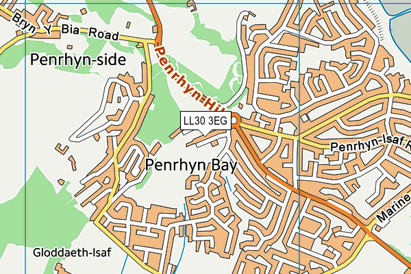 LL30 3EG map - OS VectorMap District (Ordnance Survey)