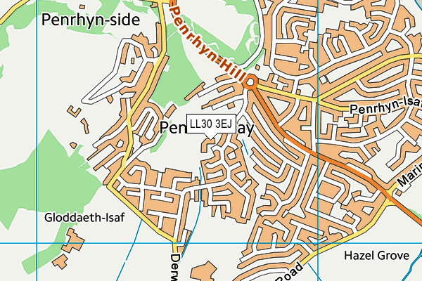 LL30 3EJ map - OS VectorMap District (Ordnance Survey)