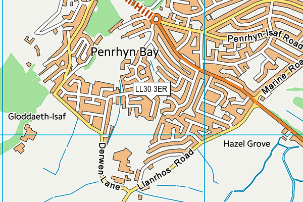 LL30 3ER map - OS VectorMap District (Ordnance Survey)