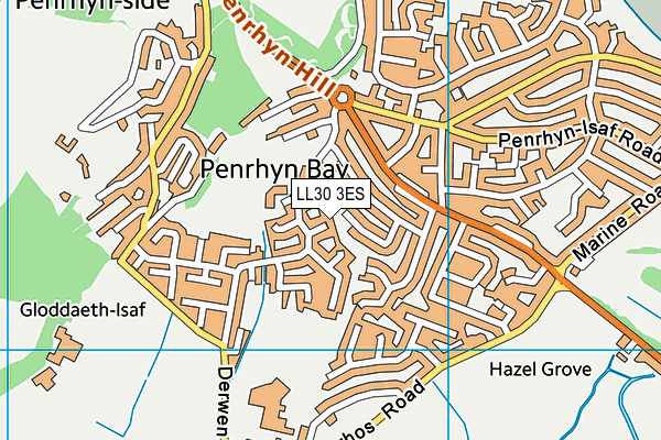 LL30 3ES map - OS VectorMap District (Ordnance Survey)