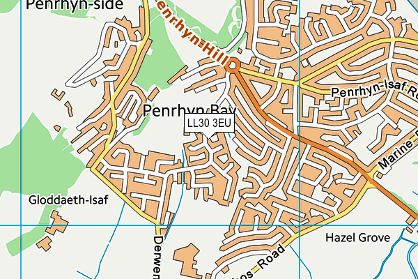 LL30 3EU map - OS VectorMap District (Ordnance Survey)