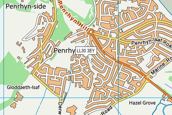 LL30 3EY map - OS VectorMap District (Ordnance Survey)