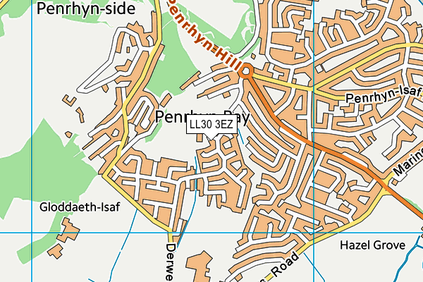 LL30 3EZ map - OS VectorMap District (Ordnance Survey)