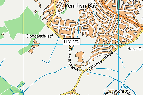 LL30 3FA map - OS VectorMap District (Ordnance Survey)