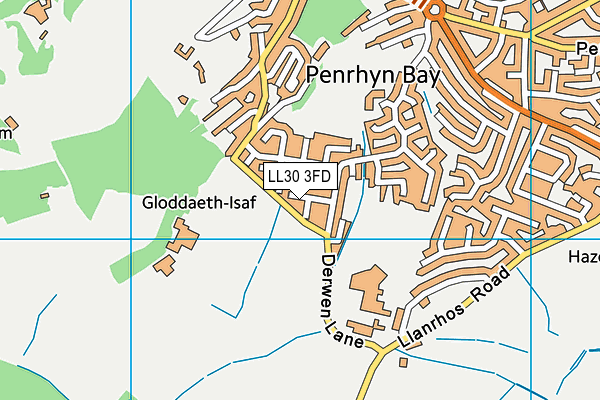 LL30 3FD map - OS VectorMap District (Ordnance Survey)