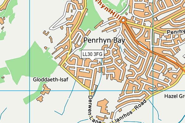 LL30 3FG map - OS VectorMap District (Ordnance Survey)