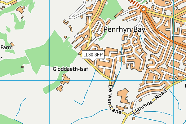 LL30 3FP map - OS VectorMap District (Ordnance Survey)