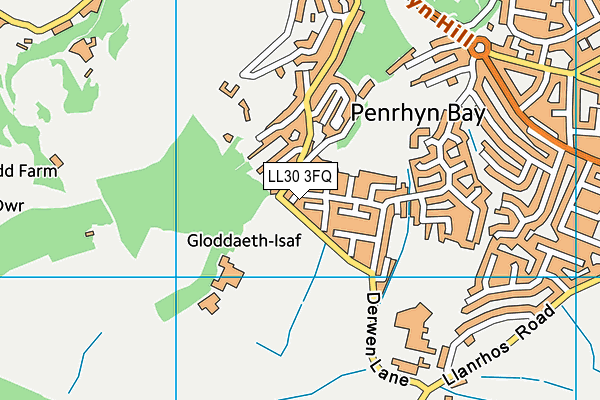 LL30 3FQ map - OS VectorMap District (Ordnance Survey)