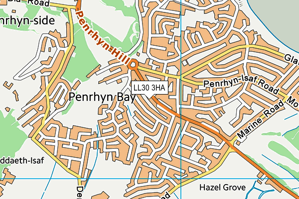 LL30 3HA map - OS VectorMap District (Ordnance Survey)