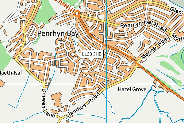 LL30 3HB map - OS VectorMap District (Ordnance Survey)