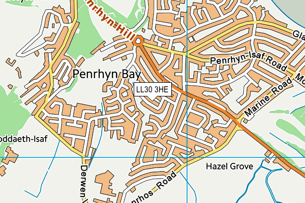 LL30 3HE map - OS VectorMap District (Ordnance Survey)