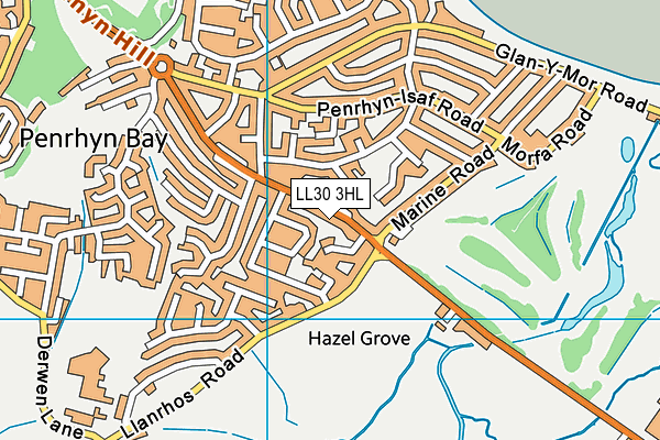 LL30 3HL map - OS VectorMap District (Ordnance Survey)