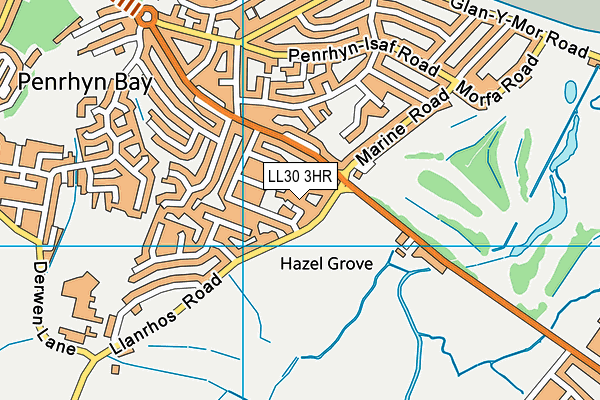 LL30 3HR map - OS VectorMap District (Ordnance Survey)