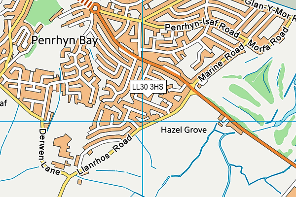 LL30 3HS map - OS VectorMap District (Ordnance Survey)