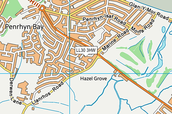 LL30 3HW map - OS VectorMap District (Ordnance Survey)