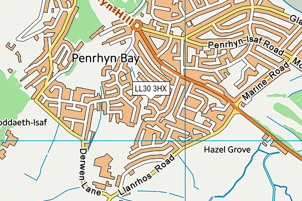 LL30 3HX map - OS VectorMap District (Ordnance Survey)