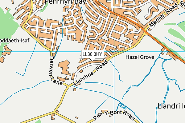 LL30 3HY map - OS VectorMap District (Ordnance Survey)