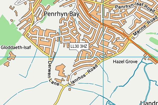 LL30 3HZ map - OS VectorMap District (Ordnance Survey)