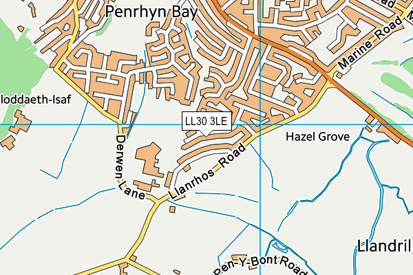 LL30 3LE map - OS VectorMap District (Ordnance Survey)