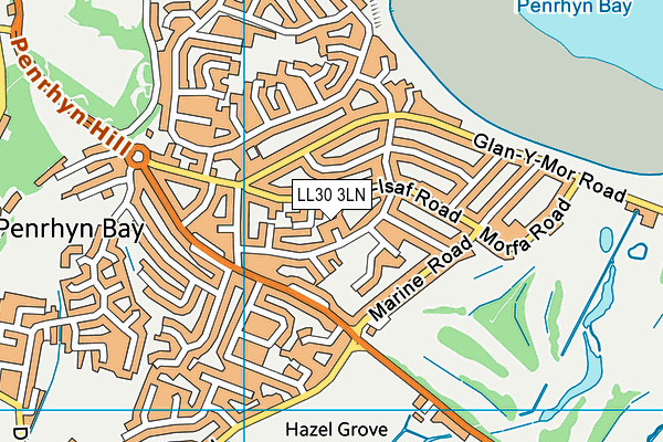 LL30 3LN map - OS VectorMap District (Ordnance Survey)