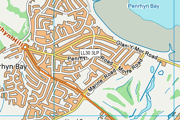 LL30 3LP map - OS VectorMap District (Ordnance Survey)