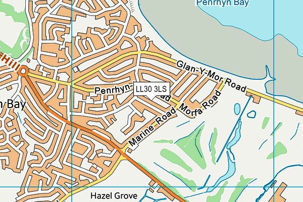 LL30 3LS map - OS VectorMap District (Ordnance Survey)