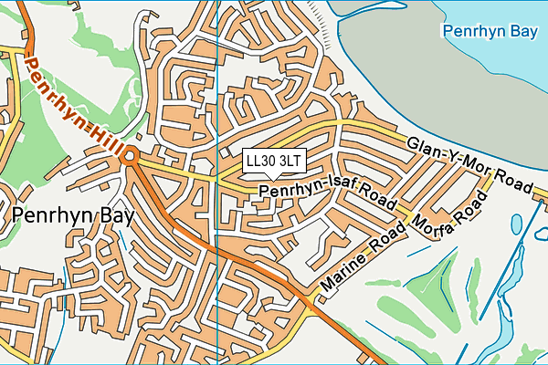 LL30 3LT map - OS VectorMap District (Ordnance Survey)