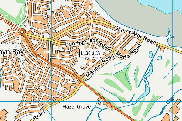 LL30 3LW map - OS VectorMap District (Ordnance Survey)