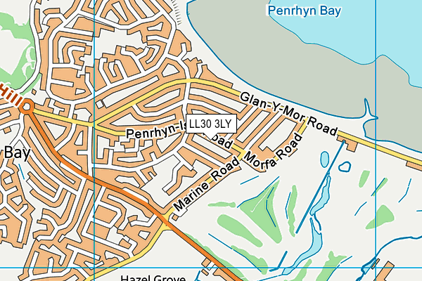 LL30 3LY map - OS VectorMap District (Ordnance Survey)