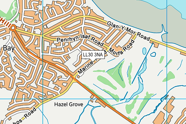 LL30 3NA map - OS VectorMap District (Ordnance Survey)