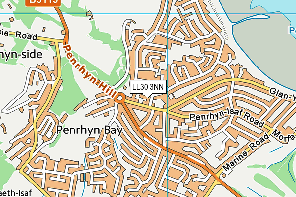 LL30 3NN map - OS VectorMap District (Ordnance Survey)