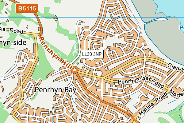 LL30 3NP map - OS VectorMap District (Ordnance Survey)