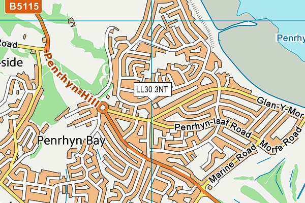 LL30 3NT map - OS VectorMap District (Ordnance Survey)