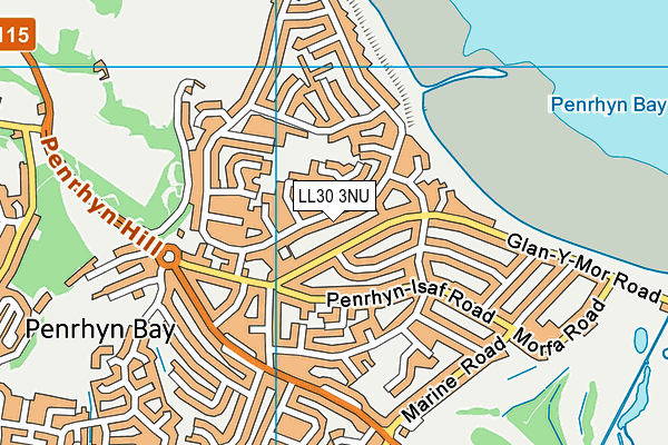 LL30 3NU map - OS VectorMap District (Ordnance Survey)