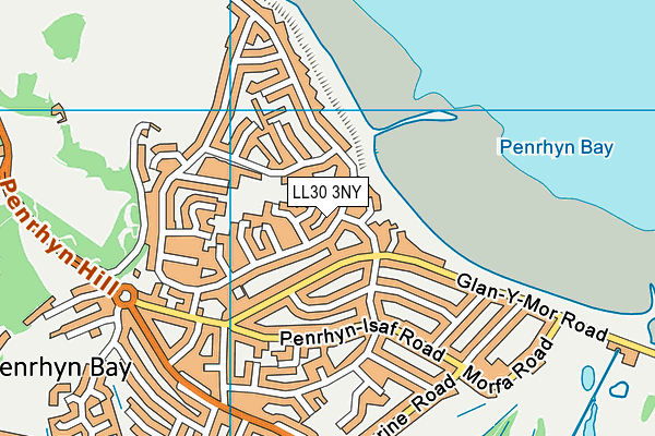 LL30 3NY map - OS VectorMap District (Ordnance Survey)