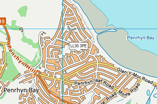 LL30 3PE map - OS VectorMap District (Ordnance Survey)