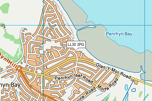 LL30 3PG map - OS VectorMap District (Ordnance Survey)