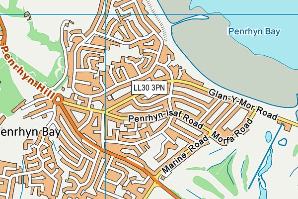 LL30 3PN map - OS VectorMap District (Ordnance Survey)