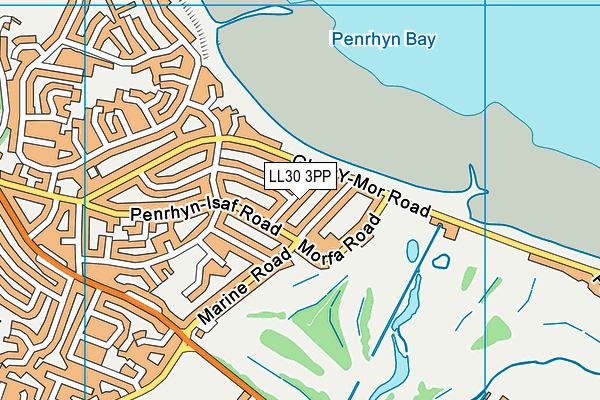 LL30 3PP map - OS VectorMap District (Ordnance Survey)