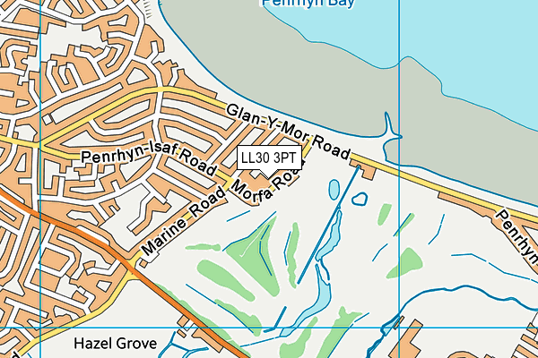 LL30 3PT map - OS VectorMap District (Ordnance Survey)