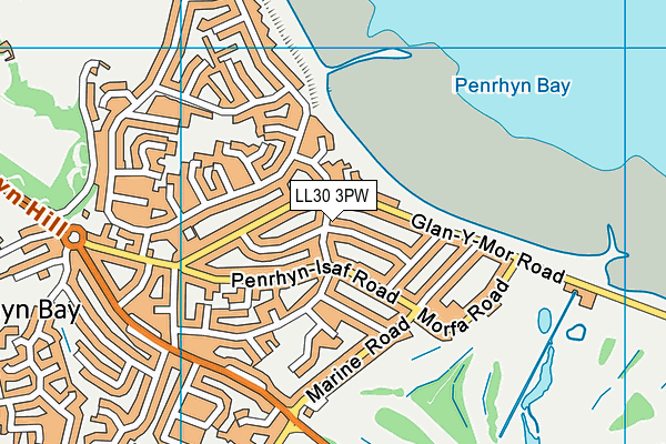 LL30 3PW map - OS VectorMap District (Ordnance Survey)