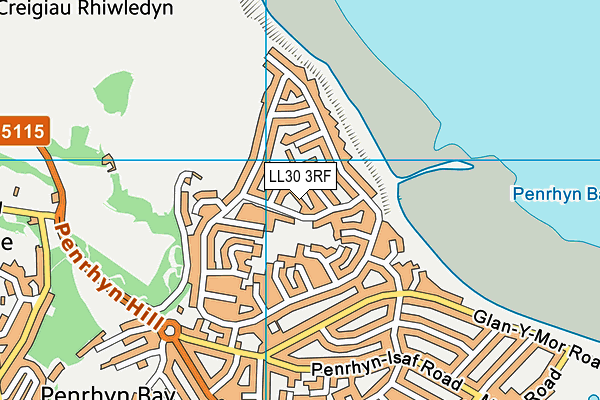 LL30 3RF map - OS VectorMap District (Ordnance Survey)