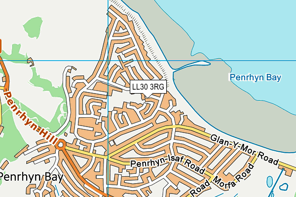 LL30 3RG map - OS VectorMap District (Ordnance Survey)